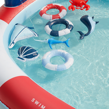 Afbeelding in Gallery-weergave laden, Swim Essentials Adventure Pool 210 cm Rood Wit Walvis
