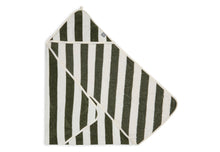 Afbeelding in Gallery-weergave laden, Jollein Badcape 75 x 75 cm Stripe Terry Leaf Green
