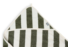Afbeelding in Gallery-weergave laden, Jollein Badcape 75 x 75 cm Stripe Terry Leaf Green
