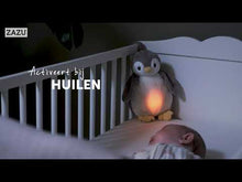 Video laden en afspelen in Gallery-weergave, Zazu Slaapknuffel met Nachtlampje Phoebe de Pinguïn
